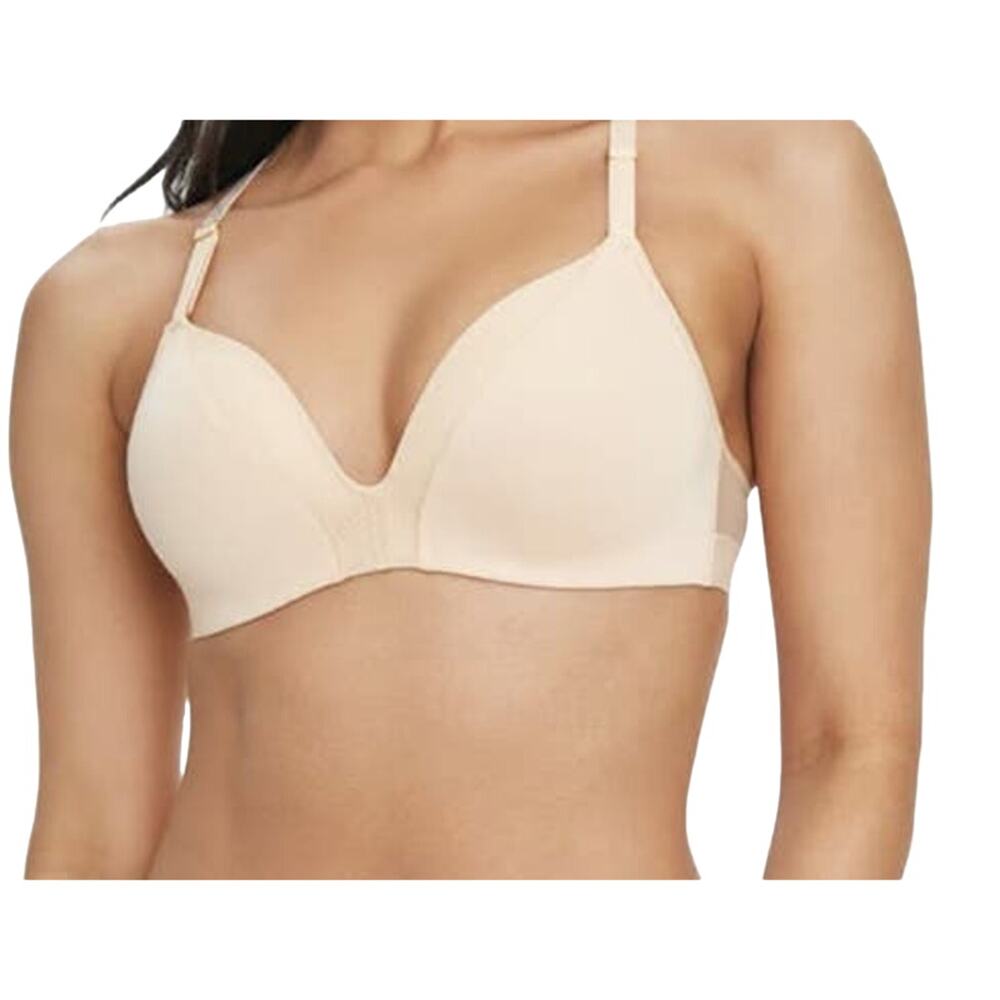 Lively WL0121 All-Day Deep V No-Wire bra tan size 36DD 36E